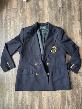 Vintage 90s “Lauren” Ralph Lauren Navy Blue Blazer